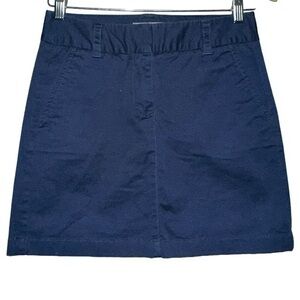 Vineyard Vines Women’s Size 0 Navy Blue Cotton Twill Mini Skirt